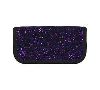 YUNWEIKEJI Brillo Morado Amatista Oscuro, Estuche para lápices, Estuche para lápices de Lona Bolsa para cosméticos de Gran Capacidad