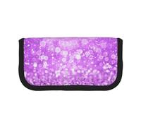 YUNWEIKEJI Brillo púrpura Brillante, Estuche para lápices, Estuche para lápices de Lona Bolsa para cosméticos de Gran Capacidad