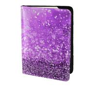 YUNWEIKEJI Brillo púrpura Brillante, Funda para Pasaporte Cartera de Viaje de Cuero PU Funda para Pasaporte Fundas para Pasaporte 5,5 Pulgadas