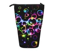YUNWEIKEJI Burbujas Arcoiris, Estuche telescópico para lápices, Soporte para lápices con Cremallera, Bolsa de Maquillaje, Bolsa para lápices