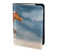 YUNWEIKEJI Caballo Corriendo Rojo, Funda para Pasaporte Cartera de Viaje de Cuero PU Funda para Pasaporte Fundas para Pasaporte 5,5 Pulgadas
