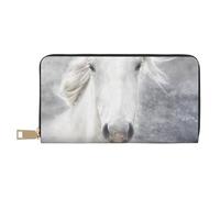 YUNWEIKEJI Caballo de Camarga, Carteras Cartera de Gran Capacidad para Hombres y Mujeres Carteras Tarjeta de crédito Cartera de Cuero de Microfibra