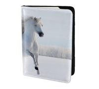 YUNWEIKEJI Caballos moteados raros al Galope, Funda para Pasaporte Cartera de Viaje de Cuero PU Funda para Pasaporte Fundas para Pasaporte 5,5 Pulgadas
