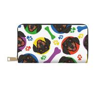 YUNWEIKEJI Cara juguetona de Perro Salchicha, Carteras Cartera de Gran Capacidad para Hombres y Mujeres Carteras Tarjeta de crédito Cartera de Cuero de Microfibra