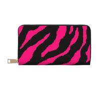 YUNWEIKEJI Cebra Negra Rosa, Carteras Cartera de Gran Capacidad para Hombres y Mujeres Carteras Tarjeta de crédito Cartera de Cuero de Microfibra