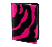 YUNWEIKEJI Cebra Negra Rosa, Funda para Pasaporte Cartera de Viaje de Cuero PU Funda para Pasaporte Fundas para Pasaporte 5,5 Pulgadas