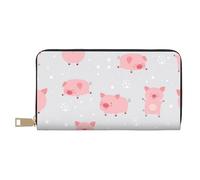 YUNWEIKEJI Cerditos Lindos alegres, Carteras Cartera de Gran Capacidad para Hombres y Mujeres Carteras Tarjeta de crédito Cartera de Cuero de Microfibra