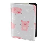 YUNWEIKEJI Cerditos Lindos alegres, Funda para Pasaporte Cartera de Viaje de Cuero PU Funda para Pasaporte Fundas para Pasaporte 5,5 Pulgadas