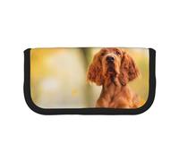YUNWEIKEJI Cocker Spaniel Otoño Parque Perros Spaniel Marrón, Estuche para lápices, Estuche para lápices de Lona Bolsa para cosméticos de Gran Capacidad