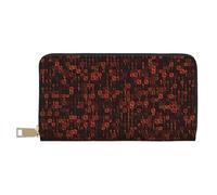 YUNWEIKEJI Código de Programador Rojo, Carteras Cartera de Gran Capacidad para Hombres y Mujeres Carteras Tarjeta de crédito Cartera de Cuero de Microfibra
