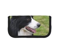 YUNWEIKEJI Collie fronterizo, Estuche para lápices, Estuche para lápices de Lona Bolsa para cosméticos de Gran Capacidad