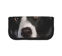 YUNWEIKEJI Collie fronterizo, Estuche para lápices, Estuche para lápices de Lona Bolsa para cosméticos de Gran Capacidad