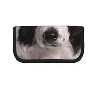 YUNWEIKEJI Collie fronterizo, Estuche para lápices, Estuche para lápices de Lona Bolsa para cosméticos de Gran Capacidad