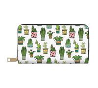 YUNWEIKEJI Colorido Bastante suculento, Carteras Cartera de Gran Capacidad para Hombres y Mujeres Carteras Tarjeta de crédito Cartera de Cuero de Microfibra