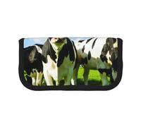 YUNWEIKEJI Comer Vacas en los pastos de Verano, Estuche para lápices, Estuche para lápices de Lona Bolsa para cosméticos de Gran Capacidad