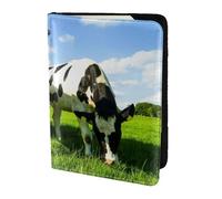 YUNWEIKEJI Comer Vacas en los pastos de Verano, Funda para Pasaporte Cartera de Viaje de Cuero PU Funda para Pasaporte Fundas para Pasaporte 5,5 Pulgadas
