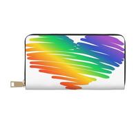 YUNWEIKEJI Conjunto Concepto LGBT Orgullo Gay Banderas Coloridas, Carteras Cartera de Gran Capacidad para Hombres y Mujeres Carteras Tarjeta de crédito Cartera de Cuero de Microfibra