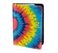 YUNWEIKEJI Corazón Amor Arco Iris Tie Dye, Funda para Pasaporte Cartera de Viaje de Cuero PU Funda para Pasaporte Fundas para Pasaporte 5,5 Pulgadas