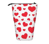 YUNWEIKEJI Corazón disperso, Estuche telescópico para lápices, Soporte para lápices con Cremallera, Bolsa de Maquillaje, Bolsa para lápices