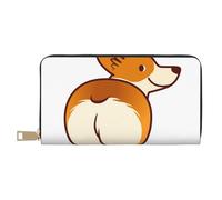 YUNWEIKEJI Corgi Perro Gracioso Trasero, Carteras Cartera de Gran Capacidad para Hombres y Mujeres Carteras Tarjeta de crédito Cartera de Cuero de Microfibra