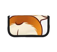 YUNWEIKEJI Corgi Perro Gracioso Trasero, Estuche para lápices, Estuche para lápices de Lona Bolsa para cosméticos de Gran Capacidad