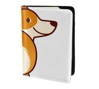 YUNWEIKEJI Corgi Perro Gracioso Trasero, Funda para Pasaporte Cartera de Viaje de Cuero PU Funda para Pasaporte Fundas para Pasaporte 5,5 Pulgadas