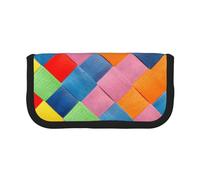 YUNWEIKEJI Cuadros Coloridos Impresos., Estuche para lápices, Estuche para lápices de Lona Bolsa para cosméticos de Gran Capacidad