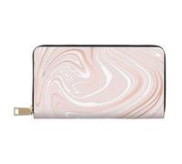 YUNWEIKEJI Delicado mármol Rosa de mármol con imitación de Oro Rosa., Carteras Cartera de Gran Capacidad para Hombres y Mujeres Carteras Tarjeta de crédito Cartera de Cuero de Microfibra