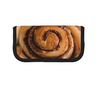 YUNWEIKEJI Delicioso patrón de Pan de Rollos de Canela, Estuche para lápices, Estuche para lápices de Lona Bolsa para cosméticos de Gran Capacidad