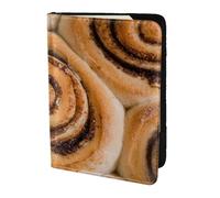 YUNWEIKEJI Delicioso patrón de Pan de Rollos de Canela, Funda para Pasaporte Cartera de Viaje de Cuero PU Funda para Pasaporte Fundas para Pasaporte 5,5 Pulgadas