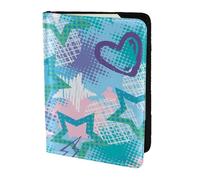 YUNWEIKEJI Destello de Estrellas de Rock, Funda para Pasaporte Cartera de Viaje de Cuero PU Funda para Pasaporte Fundas para Pasaporte 5,5 Pulgadas