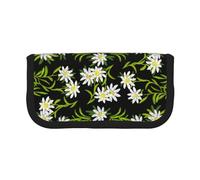 YUNWEIKEJI Edelweiss Alpina Suiza Floral, Estuche para lápices, Estuche para lápices de Lona Bolsa para cosméticos de Gran Capacidad
