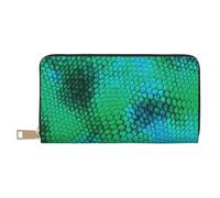 YUNWEIKEJI Escama de Serpiente, Carteras Cartera de Gran Capacidad para Hombres y Mujeres Carteras Tarjeta de crédito Cartera de Cuero de Microfibra