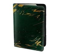 YUNWEIKEJI Esmeralda Verde Intenso Tonos Tierra Mármol Dorado, Funda para Pasaporte Cartera de Viaje de Cuero PU Funda para Pasaporte Fundas para Pasaporte 5,5 Pulgadas