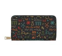 YUNWEIKEJI Experimento Educativo de Ecuaciones de química, Carteras Cartera de Gran Capacidad para Hombres y Mujeres Carteras Tarjeta de crédito Cartera de Cuero de Microfibra