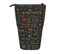 YUNWEIKEJI Experimento Educativo de Ecuaciones de química, Estuche telescópico para lápices, Soporte para lápices con Cremallera, Bolsa de Maquillaje, Bolsa para lápices