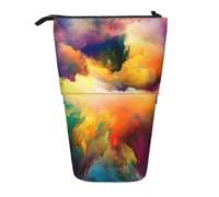 YUNWEIKEJI Explosión de Nube Multicolor, Estuche telescópico para lápices, Soporte para lápices con Cremallera, Bolsa de Maquillaje, Bolsa para lápices