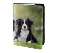 YUNWEIKEJI Familia del Border Collie, Funda para Pasaporte Cartera de Viaje de Cuero PU Funda para Pasaporte Fundas para Pasaporte 5,5 Pulgadas