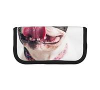 YUNWEIKEJI Feliz Perro Curioso Bulldog Francés, Estuche para lápices, Estuche para lápices de Lona Bolsa para cosméticos de Gran Capacidad