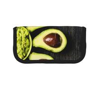 YUNWEIKEJI Flor De Aguacate Hecho Palta Guacamole Comida Y Bebida, Estuche para lápices, Estuche para lápices de Lona Bolsa para cosméticos de Gran Capacidad