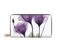 YUNWEIKEJI Flores De Esperanza Púrpura Lavanda, Carteras Cartera de Gran Capacidad para Hombres y Mujeres Carteras Tarjeta de crédito Cartera de Cuero de Microfibra