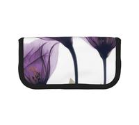 YUNWEIKEJI Flores De Esperanza Púrpura Lavanda, Estuche para lápices, Estuche para lápices de Lona Bolsa para cosméticos de Gran Capacidad