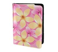 YUNWEIKEJI Flores Tropicales Rosadas y Naranjas, Funda para Pasaporte Cartera de Viaje de Cuero PU Funda para Pasaporte Fundas para Pasaporte 5,5 Pulgadas