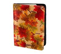 YUNWEIKEJI Fondo Otoño Otoño Hojas Patrón, Funda para Pasaporte Cartera de Viaje de Cuero PU Funda para Pasaporte Fundas para Pasaporte 5,5 Pulgadas