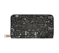 YUNWEIKEJI Fórmulas científicas Dibujadas a Mano en la Pizarra para el Fondo, Carteras Cartera de Gran Capacidad para Hombres y Mujeres Carteras Tarjeta de crédito Cartera de Cuero de Microfibra