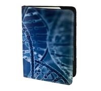 YUNWEIKEJI Foto de Cadena de ADN Impresa, Funda para Pasaporte Cartera de Viaje de Cuero PU Funda para Pasaporte Fundas para Pasaporte 5,5 Pulgadas