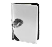 YUNWEIKEJI Foto De Vaca En Blanco Y Negro, Funda para Pasaporte Cartera de Viaje de Cuero PU Funda para Pasaporte Fundas para Pasaporte 5,5 Pulgadas