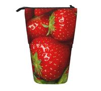YUNWEIKEJI Fresa Dibujo, Estuche telescópico para lápices, Soporte para lápices con Cremallera, Bolsa de Maquillaje, Bolsa para lápices