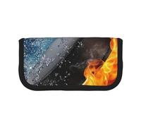 YUNWEIKEJI Fuego de Hockey sobre Hielo, Estuche para lápices, Estuche para lápices de Lona Bolsa para cosméticos de Gran Capacidad