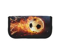YUNWEIKEJI Fútbol Impreso, Estuche para lápices, Estuche para lápices de Lona Bolsa para cosméticos de Gran Capacidad